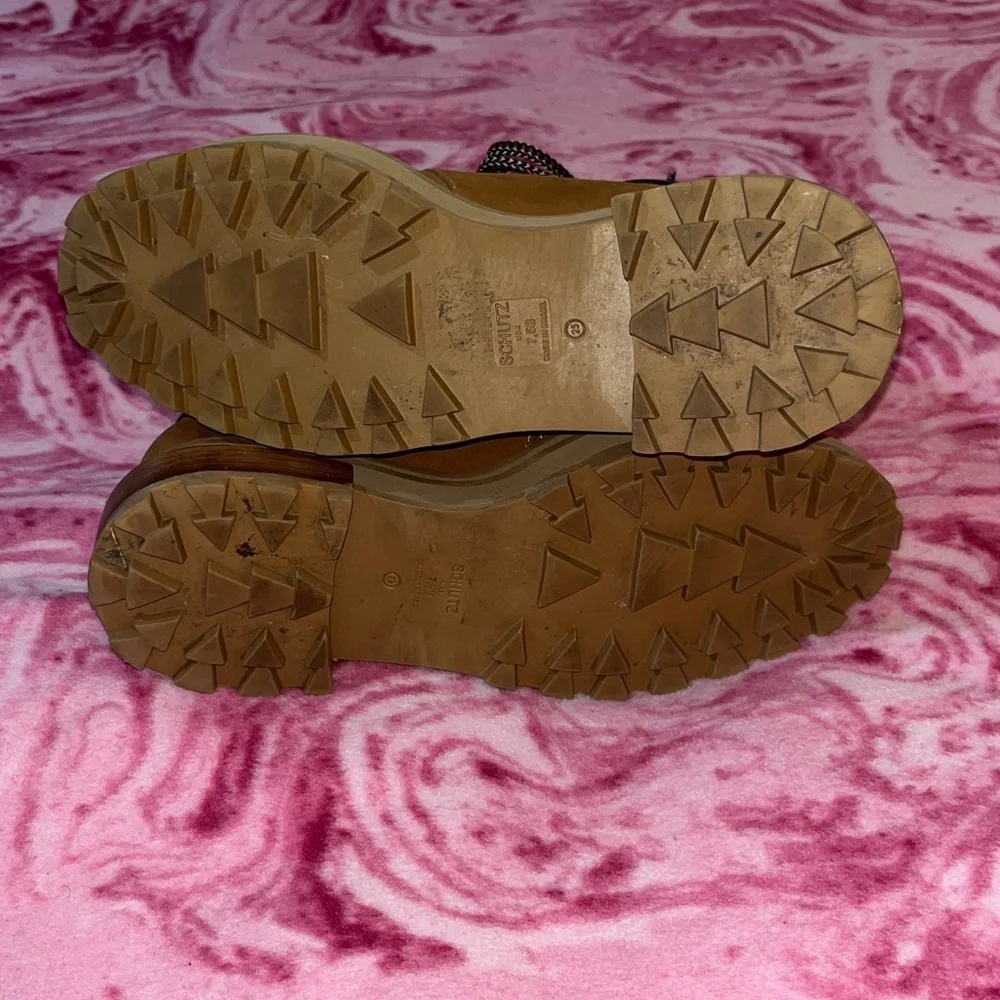 Schutz Lucille Lace Up Bootie Shoes
